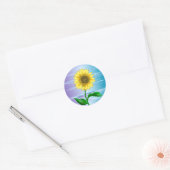 Zonnebloem Ronde Sticker (Envelop)
