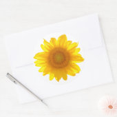 Zonnebloem Ronde Sticker (Envelop)