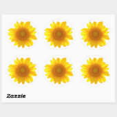 Zonnebloem Ronde Sticker (Vel)