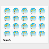 Zonnebloem Ronde Sticker (Vel)