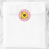 Zonnebloem Ronde Sticker (Tas)