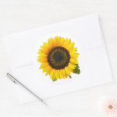 Zonnebloem Ronde Sticker (Envelop)