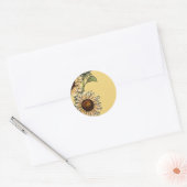 Zonnebloem Ronde Sticker (Envelop)