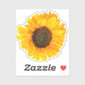 Zonnebloem ronde sticker (Vel)