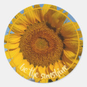 zonnebloem ronde sticker (Voorkant)