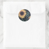Zonnebloem Ronde Sticker (Tas)