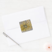 Zonnebloem Ronde Stickers (Envelop)