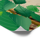 Zonnebloem - Rood - Zitkool Poster (Hoek)