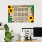 Zonnebloem - Rood - Zitkool Poster (Thuiskantoor)