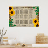 Zonnebloem - Rood - Zitkool Poster (Keuken)