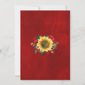 Zonnebloem Roodbloem Ventilatorlicht Bindend Kaart (Achterkant)