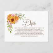 Zonnebloem Roos Bloemen Bruiloft Behuizing Kaart (Voorkant)
