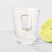 Zonnebloem Roos Bloemige Trouw Shot Glas (Achterkant)