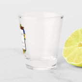 Zonnebloem Roos Bloemige Trouw Shot Glas (Rechts)