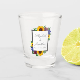 Zonnebloem Roos Bloemige Trouw Shot Glas