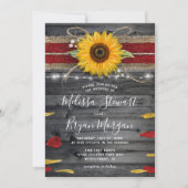 Zonnebloem Roos bordeaux kant rustieke houten brui Kaart (Voorkant)