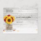 Zonnebloem Roos Bourgondië Kant Rustiek Save the D Briefkaart (Achterkant)