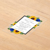 Zonnebloem Roos Daisy Autumn Floral Vrijgezellenfe Acryl Uitnodigingen (Laagn)