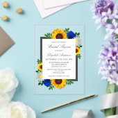 Zonnebloem Roos Daisy Autumn Floral Vrijgezellenfe Acryl Uitnodigingen (Insitu (Huwelijk))