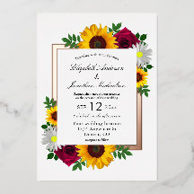 Zonnebloem Roos Daisy Autumn Floral Wedding