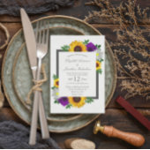 Zonnebloem Roos Daisy Autumn Floral Wedding Kaart