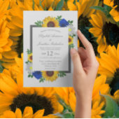 Zonnebloem Roos Daisy Autumn Floral Wedding Kaart