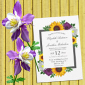 Zonnebloem Roos Daisy Autumn Floral Wedding Kaart