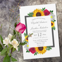 Zonnebloem Roos Daisy Autumn Floral Wedding