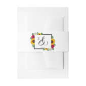 Zonnebloem Roos Daisy Autumn Floral Wedding Uitnodigingen Wikkel (Voorkant Voorbeeld)