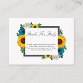 Zonnebloem Roos Daisy Floral Baby shower Informatiekaartje (Voorkant)