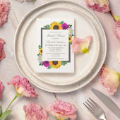 Zonnebloem Roos Daisy Floral Vrijgezellenfeest Kaart