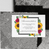 Zonnebloem Roos Daisy Floral Wedding Accommodatie Informatiekaartje