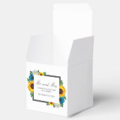 Zonnebloem Roos Daisy Floral Wedding Bedankdoosjes (Geopend)