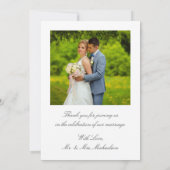 Zonnebloem Roos Daisy Floral Wedding Bedankkaart (Achterkant)