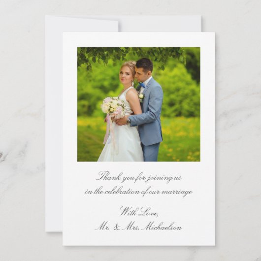 Zonnebloem Roos Daisy Floral Wedding Bedankkaart (Achterkant)