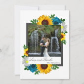 Zonnebloem Roos Daisy Floral Wedding Bedankkaart (Voorkant)