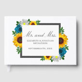 Zonnebloem Roos Daisy Floral Wedding Gastenboek (Voorkant)