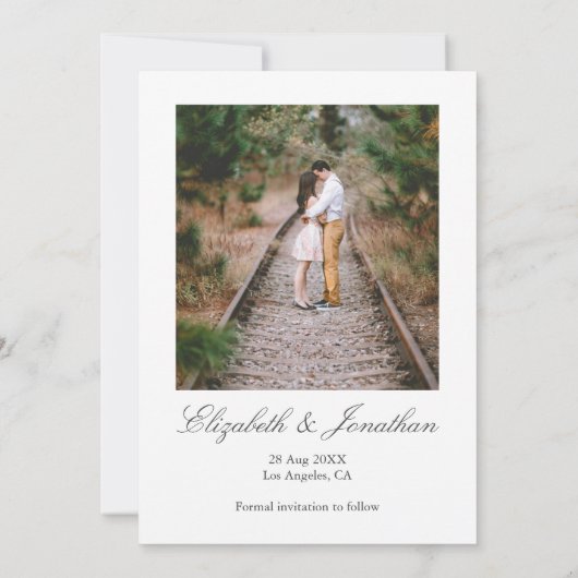 Zonnebloem Roos Daisy Floral Wedding Save The Date (Achterkant)