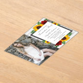 Zonnebloem Roos Floral Gradual Party Acryl Uitnodigingen (Laagn)