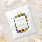 Zonnebloem Roos Floral Wedding Bedankzakje (Geknipt)