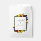 Zonnebloem Roos Floral Wedding Bedankzakje (Voorkant)