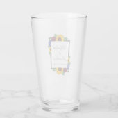 Zonnebloem Roos Floral Wedding Glas (Achterkant)