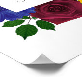 Zonnebloem Roos Floral Wedding Poster (Hoek)