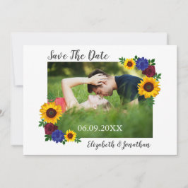 Zonnebloem Roos Floral Wedding Save The Date