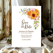 Zonnebloem Roos Floral Wedding Save The Date