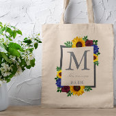 Zonnebloem Roos Floral Wedding Tote Bag