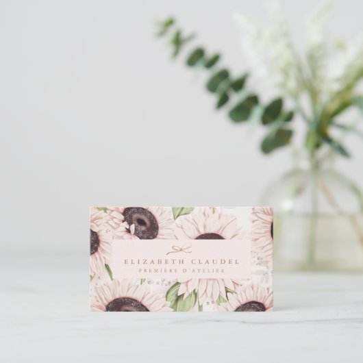  zonnebloem Roos goudolie Visitekaartje (Staand voorkant)