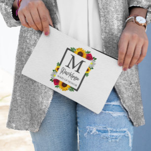 Zonnebloem Roos Madeliefje Herfst Bloemige Trouwfe Etui