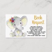 Zonnebloem Roos Olifant Boek Aanvraag Kaarten Visitekaartje (Voorkant)