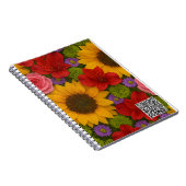 Zonnebloem Roos Spiraal Foto Notitieboek (Rechterzijde)